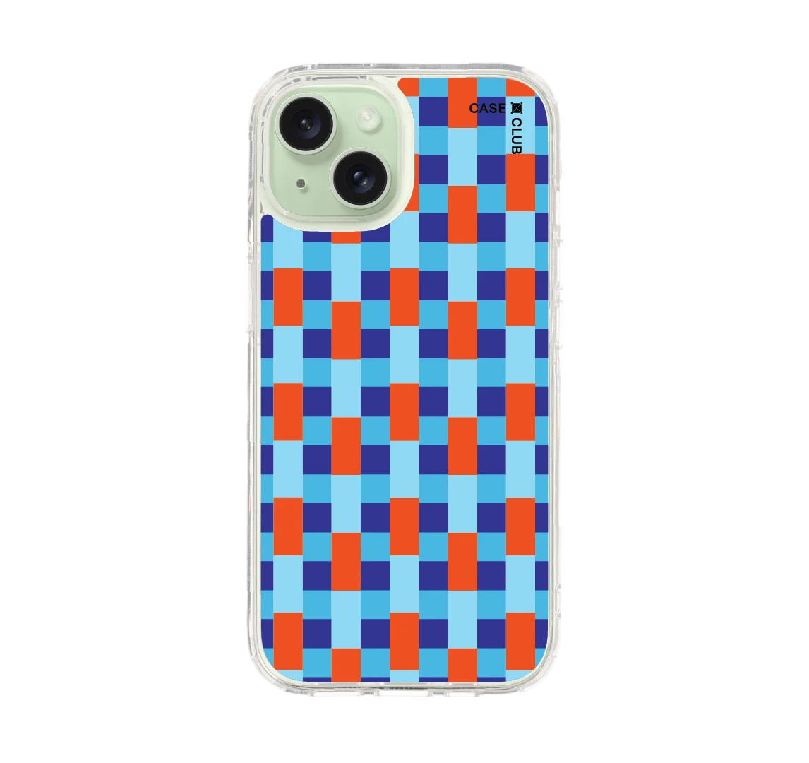 orange & blue multi color tile